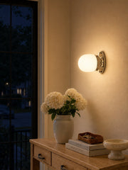 Luminaire double fonction en verre Opalume – Plafonnier et applique murale élégants pour les maisons modernes